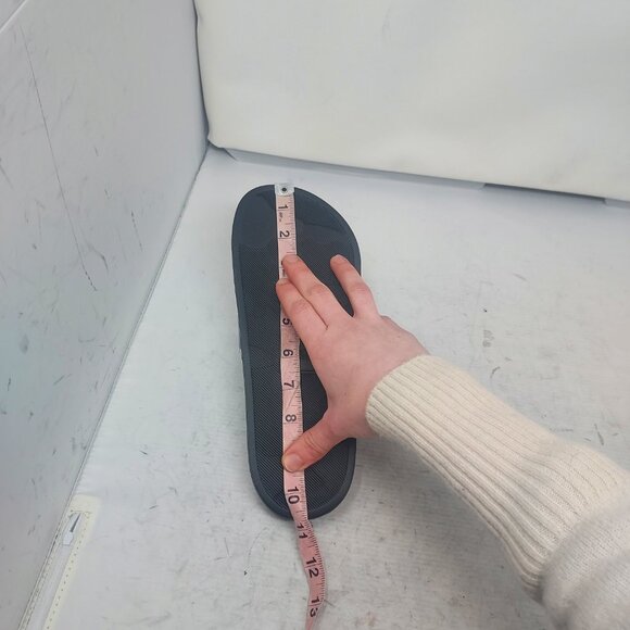 MONCLER Black MENS Basile Embossed Logo Stripe Slide Sandal - Picture 4 of 9